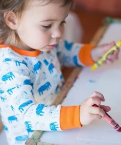 Mirasa Design Baby Footed Elephant Onesie - Orange