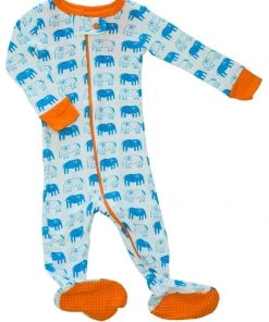 Mirasa Design Baby Footed Elephant Onesie - Orange