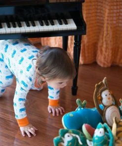 Mirasa Design Baby Footed Elephant Onesie - Orange