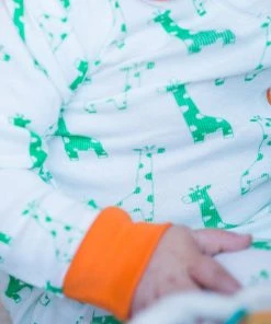 Mirasa Design Kids' + Baby Baby Footed Giraffe Onesie