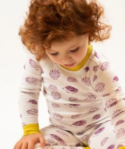 Mirasa Design Kids' Porcupine Pajama Set - Fuchsia + Celery Kids' + Baby