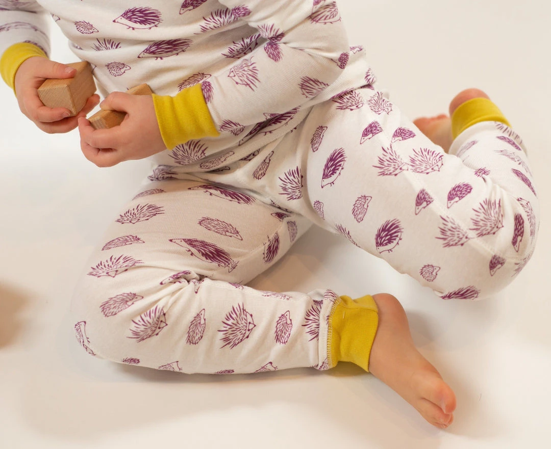 Mirasa Design Kids' Porcupine Pajama Set - Fuchsia + Celery Kids' + Baby Mirasa Design Kids' Porcupine Pajama Set - Fuchsia + Celery Kids' + Baby