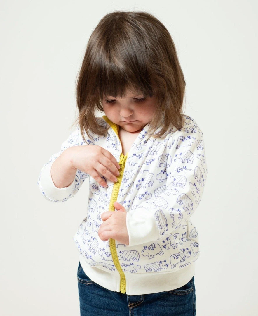 Mirasa Design Baby Hippo + Rhino Hoodie - Celery Kids' + Baby Mirasa Design Baby Hippo + Rhino Hoodie - Celery Kids' + Baby