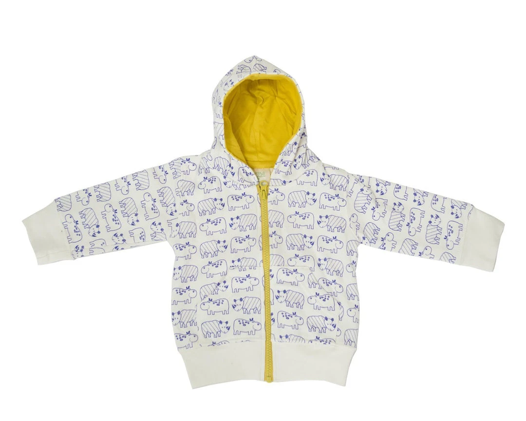 Mirasa Design Baby Hippo + Rhino Hoodie - Celery Kids' + Baby Mirasa Design Baby Hippo + Rhino Hoodie - Celery Kids' + Baby