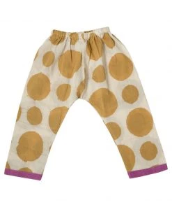 Mirasa Design Kids' + Baby Baby Polka Pants - Forest Yellow