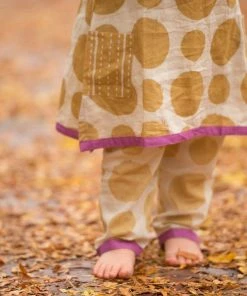 Mirasa Design Kids' + Baby Baby Polka Pants - Forest Yellow