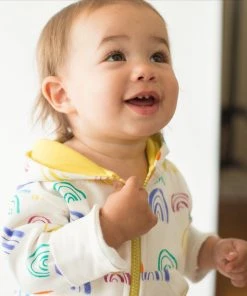 Mirasa Design Kids' + Baby Baby Rainbow Hoodie - Orange