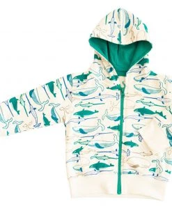 Mirasa Design Baby Whales Hoodie - Jade