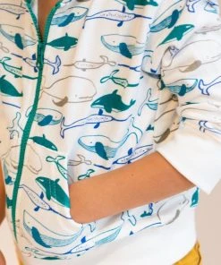 Mirasa Design Baby Whales Hoodie - Jade