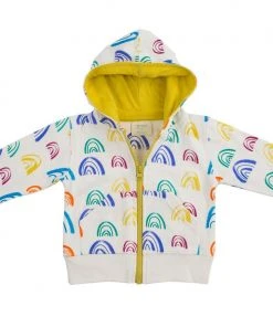 Mirasa Design Baby Rainbow Hoodie - Celery