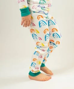 Mirasa Design Kids' Rainbow Pajama Set - Jade