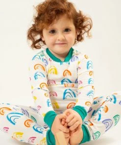Mirasa Design Kids' Rainbow Pajama Set - Jade