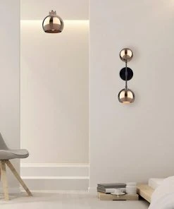 Dounia Home Mishal Semi-Flush Ceiling Light - Copper