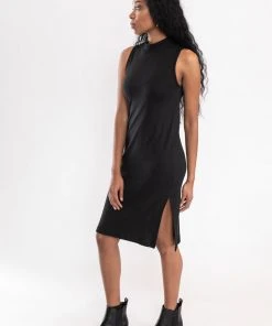 Tonlé Mock Neck Upcycled Dress Clothing