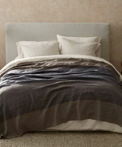 Coyuchi Home Goods Mojave Linen Blanket - Indigo