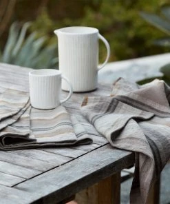 Coyuchi Home Goods Mojave Linen Kitchen Towel Set - Gray