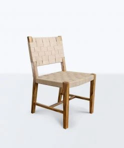 Masaya & Co. Handcrafted Monimbo Leather Dining Chair