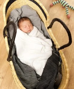 Swahili African Modern Moses Bassinet Basket - Primrose