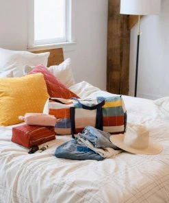 Anchal Multi-Check Weekender Duffel Bag