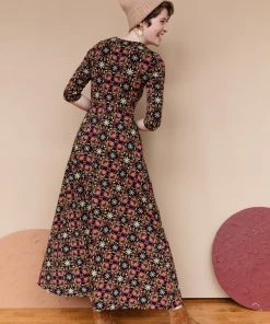 Mata Traders Mumbai Mauve Tile Maxi Dress Clothing