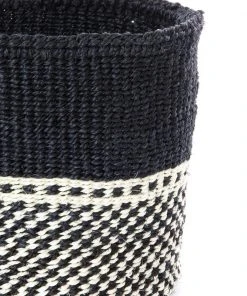 Swahili African Modern Home Goods Mwende Sisal Storage Basket Set 3 Swahili African Modern Home Goods Mwende Sisal Storage Basket Set