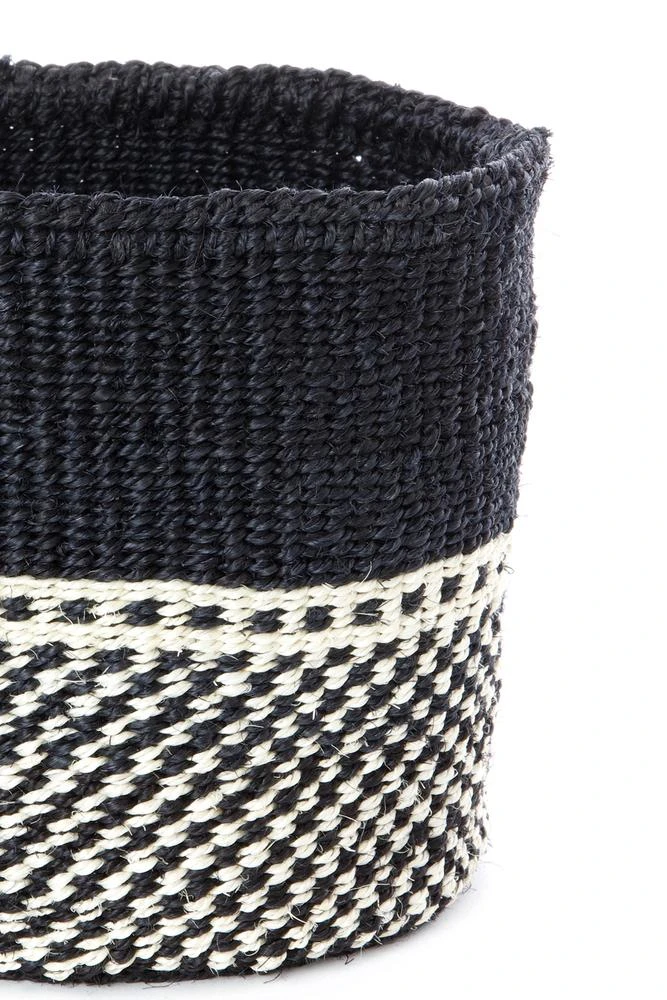 Swahili African Modern Home Goods Mwende Sisal Storage Basket Set Swahili African Modern Home Goods Mwende Sisal Storage Basket Set