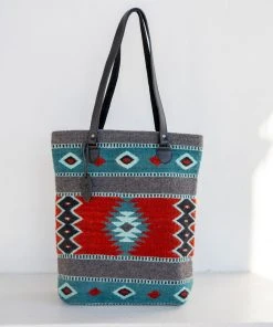MZ Fair Trade Lost Island Wool Bucket Tote Bag