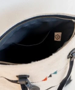 MZ Fair Trade Accessories Obsidian Arrow Wool Bucket Tote Bag