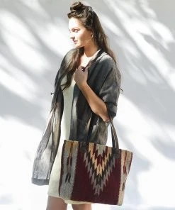 MZ Fair Trade Accessories Ochre + Ash Wool Tote Bag