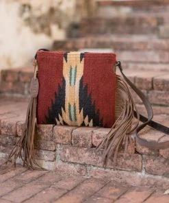 MZ Fair Trade Shadow Wool Fringe Bag Accessories