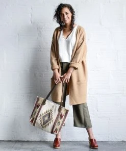 MZ Fair Trade Snowflake Wool Tote Bag