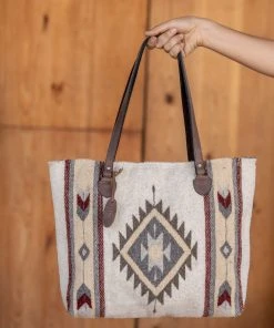 MZ Fair Trade Snowflake Wool Tote Bag