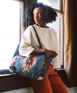 MZ Fair Trade Accessories Sparrow's Song Wool Tote Bag