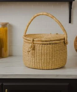 KAZI Accessories Natural Picnic Basket