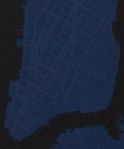 Haptic Lab New York Map Throw Quilt