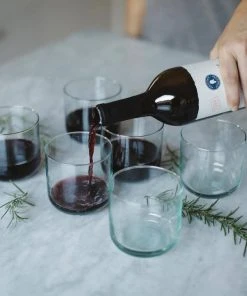 Newly Goods Spanish Recycled Wine Glasses Set