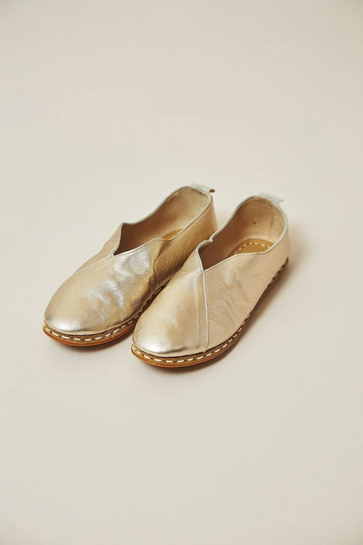 Nida Lu Handmade Shoes Women's Lu Loafer - Gold Nida Lu Handmade Shoes Women's Lu Loafer - Gold