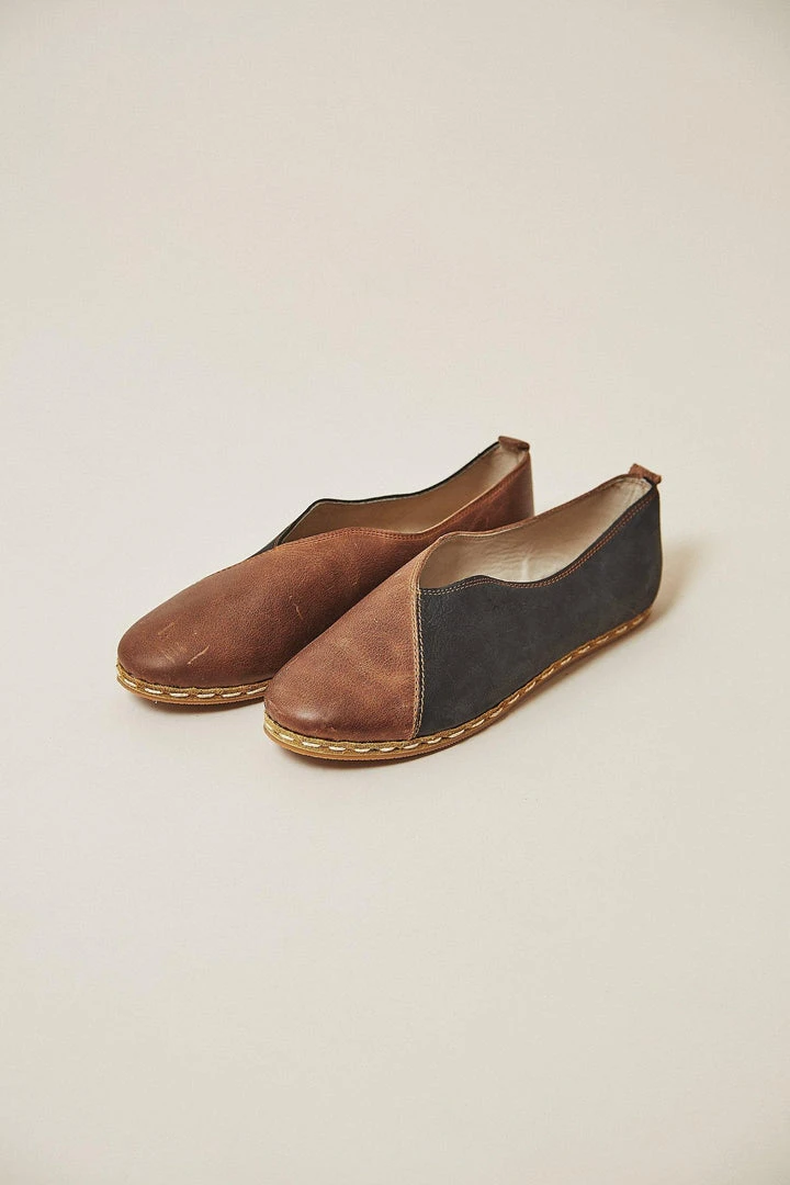 Nida Lu Handmade Women's Lu Loafer - Onyx + Cedar 1 Nida Lu Handmade Women's Lu Loafer - Onyx + Cedar