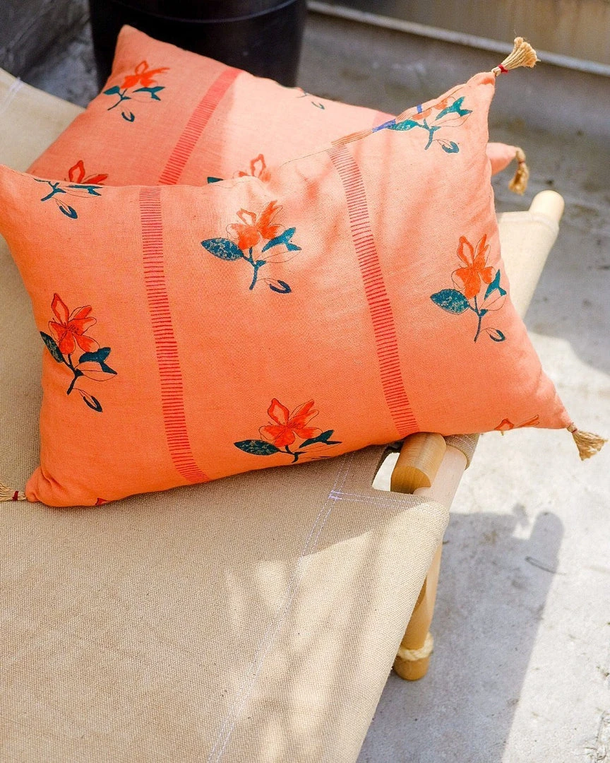 Soil To Studio Best Sellers Nina Linen Throw Pillow Cover - Terracota Soil To Studio Best Sellers Nina Linen Throw Pillow Cover - Terracota