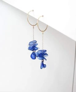 Giulia Letzi + META Jewelry Nina Upcycled Chain Drop Earrings - Blue