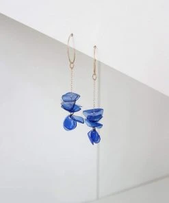 Giulia Letzi + META Jewelry Nina Upcycled Chain Drop Earrings - Blue