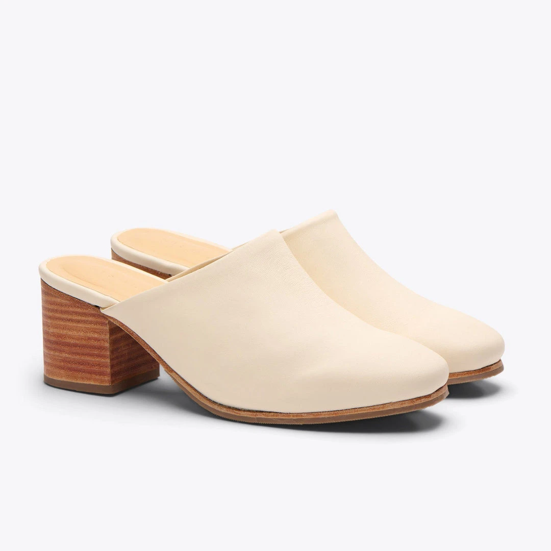 Nisolo All-Day Heeled Mule - Bone Nisolo All-Day Heeled Mule - Bone