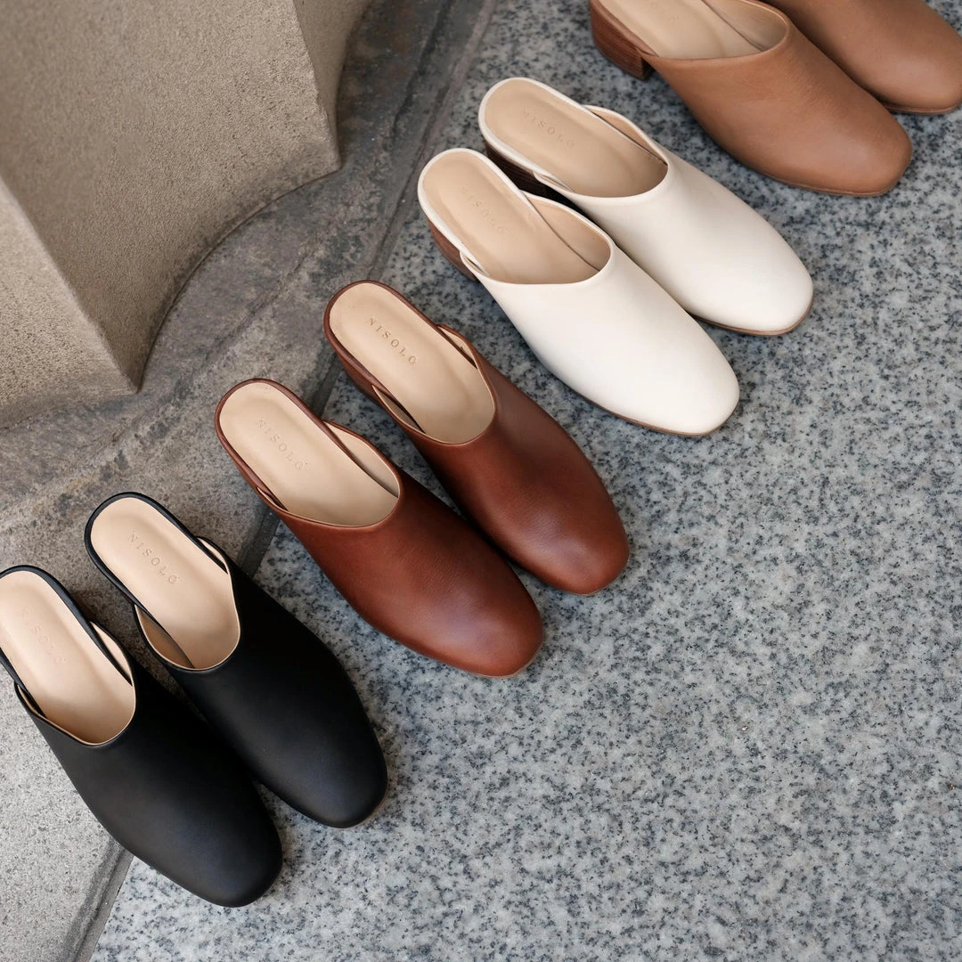 Nisolo Special Occasion All-Day Heeled Mule - Brandy Nisolo Special Occasion All-Day Heeled Mule - Brandy