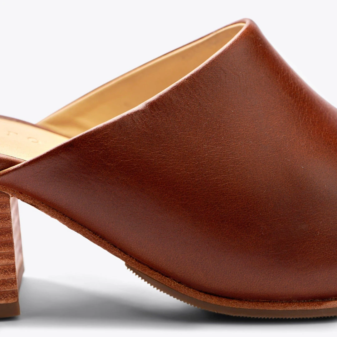 Nisolo Special Occasion All-Day Heeled Mule - Brandy Nisolo Special Occasion All-Day Heeled Mule - Brandy