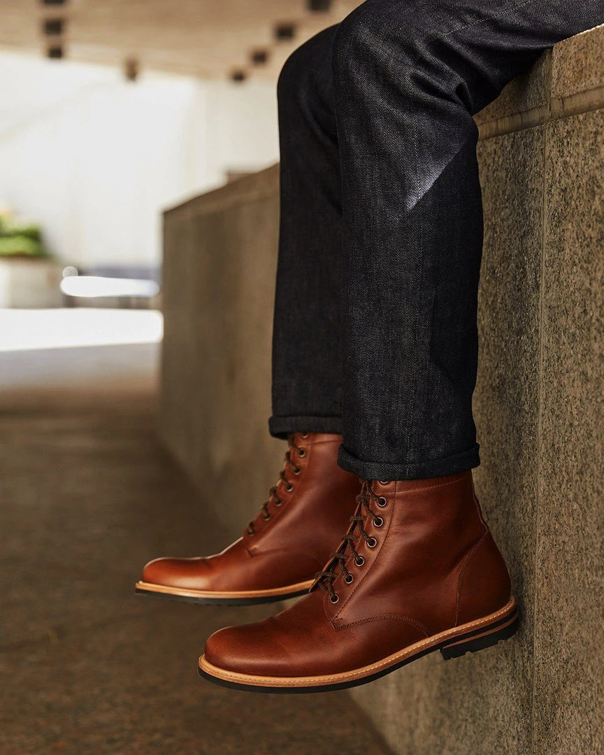 Nisolo Men's Andres All Weather Boot - Brandy Nisolo Men's Andres All Weather Boot - Brandy