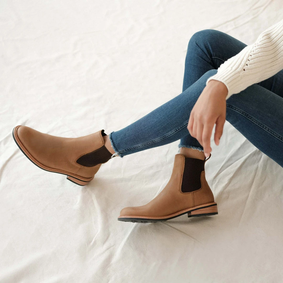 Nisolo Carmen Chelsea Boot - Almond Shoes 3 Nisolo Carmen Chelsea Boot - Almond Shoes