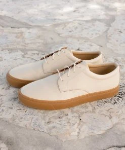 Nisolo Men's Diego Low Top Sneaker - Bone + Gum