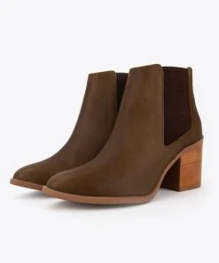 Nisolo Shoes Heeled Chelsea Boot - Chocolate