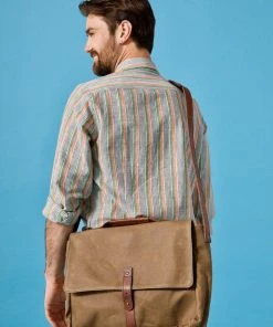 Nisolo Loreto Messenger Bag - Waxed Canvas