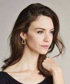 Nisolo Upcycled Brass Open Drop Earrings